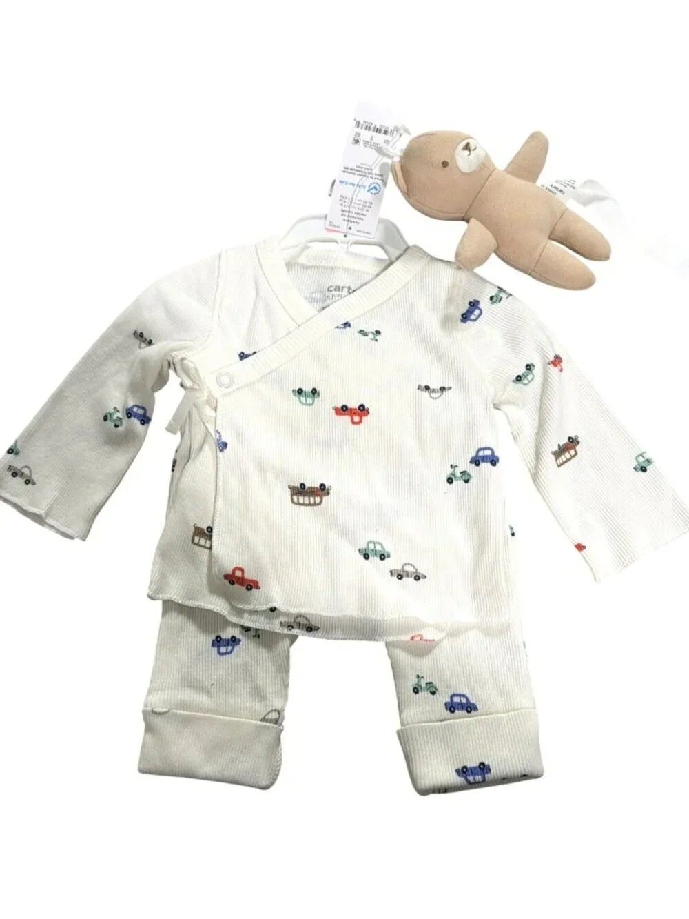 Carters 3-Piece Layette Set Top Pants Plush Toy Newborn New